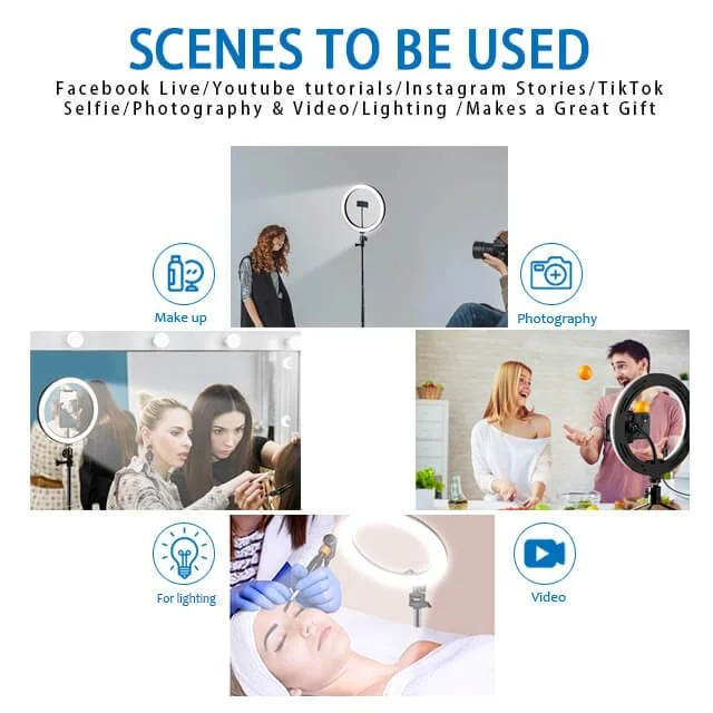 10“Professional LED Ring Light Kit