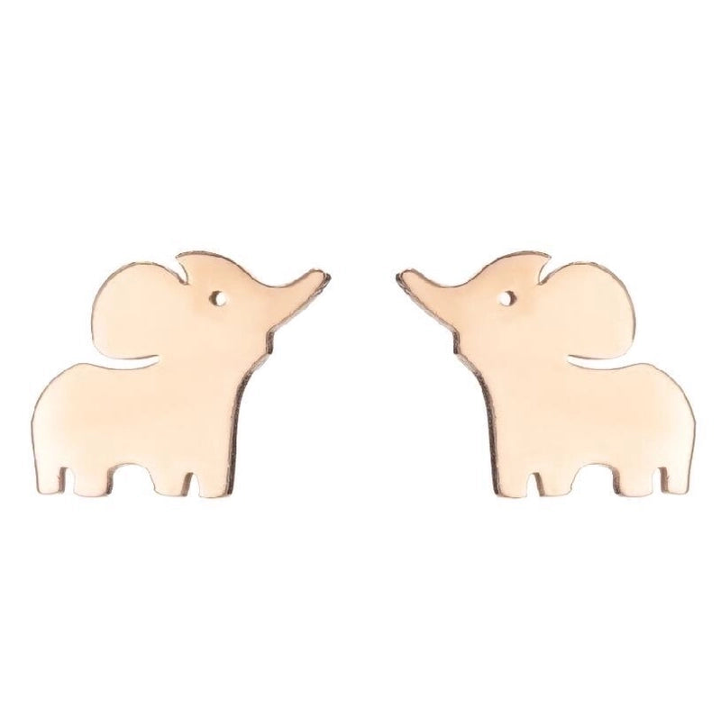 1 Pair Minimalist Animal Plating 304 Stainless Steel 18K Gold Plated Ear Studs