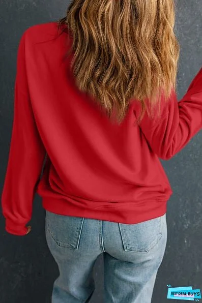 Round Neck Dropped Shoulder Sweatshirt