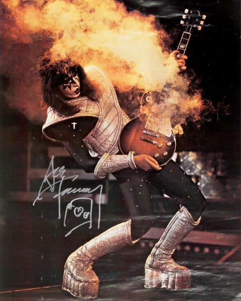 REPRINT - ACE FREHLEY Kiss Guitar Signed 8 x 10 Glossy Photo Poster painting Poster RP Man Cave