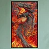 >SALE<5D Full Round Drill Diamond Painting Flame Dragon Kit Wall Art Craft (Y454)
