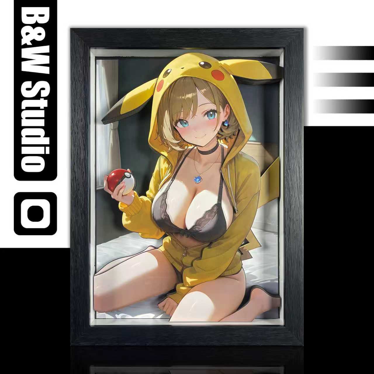 B&W Studio - Pokémon Pikachu Girls Series Decorative Painting #9 Serena 3D Decorative Painting Serena KPCG-009/KPCGSlim-009  Scene-