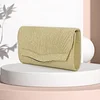 Abendtasche Damen Clutch Handtasche mit Kette Modisch Envelope Tasche Geldb&ouml;rse Brauttasche Kleine Umh&auml;ngetasche Unterarmtasche f&uuml;r Hochzeit Cocktailparty Tanzparty Geburtstag Bankett Blau