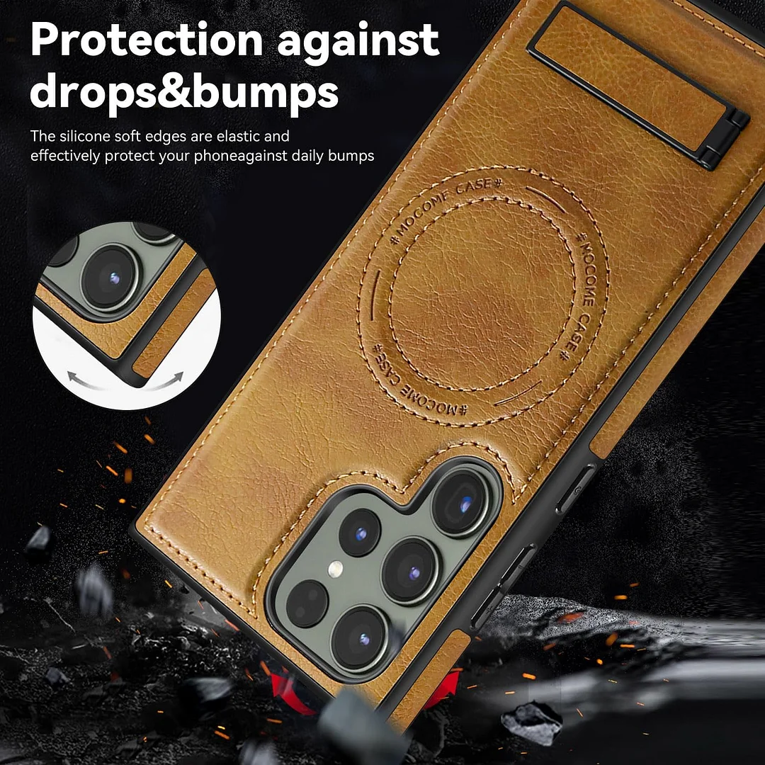 Samsung Galaxy Z Fold 6 Leather Case Magnetic Protective Case Holder Phone Case
