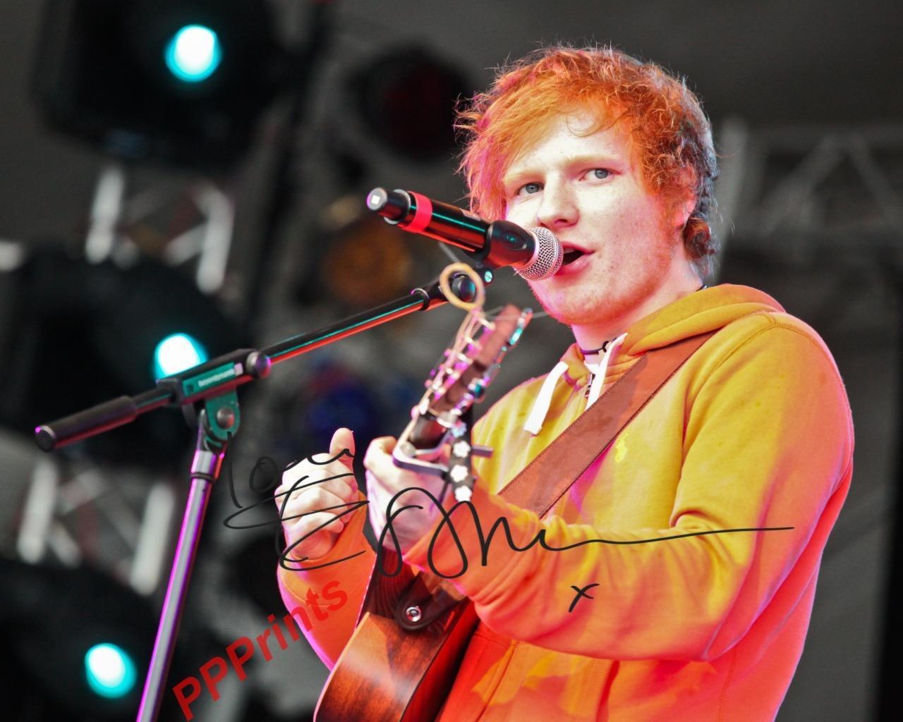 ED SHEERAN SIGNED AUTOGRAPHED 10X8 SIGNED REPRO Photo Poster painting PRINT