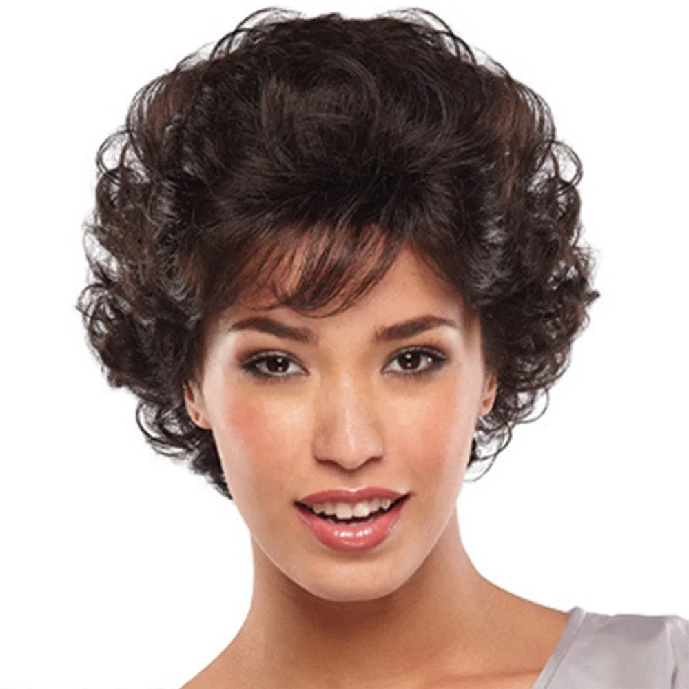 Wig Explosion Wig Fashion Women's Short Curly Hair Chemical Fiber Headgear