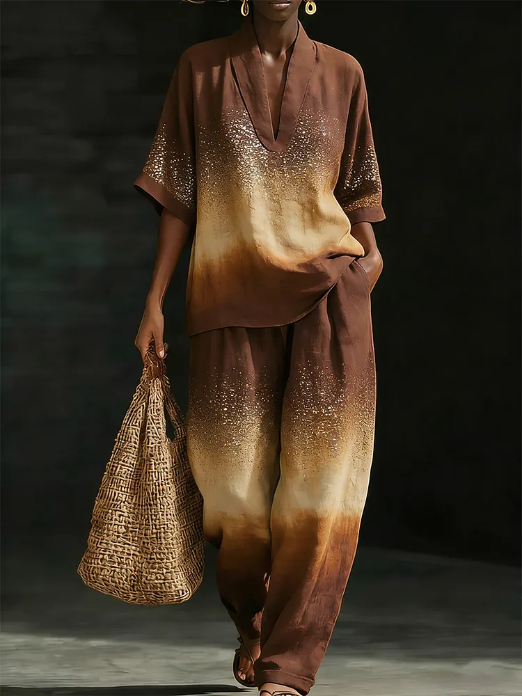 Bohemian African Print Two-Piece Set