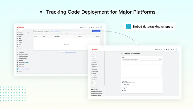 Embed Data Tracking Snippets