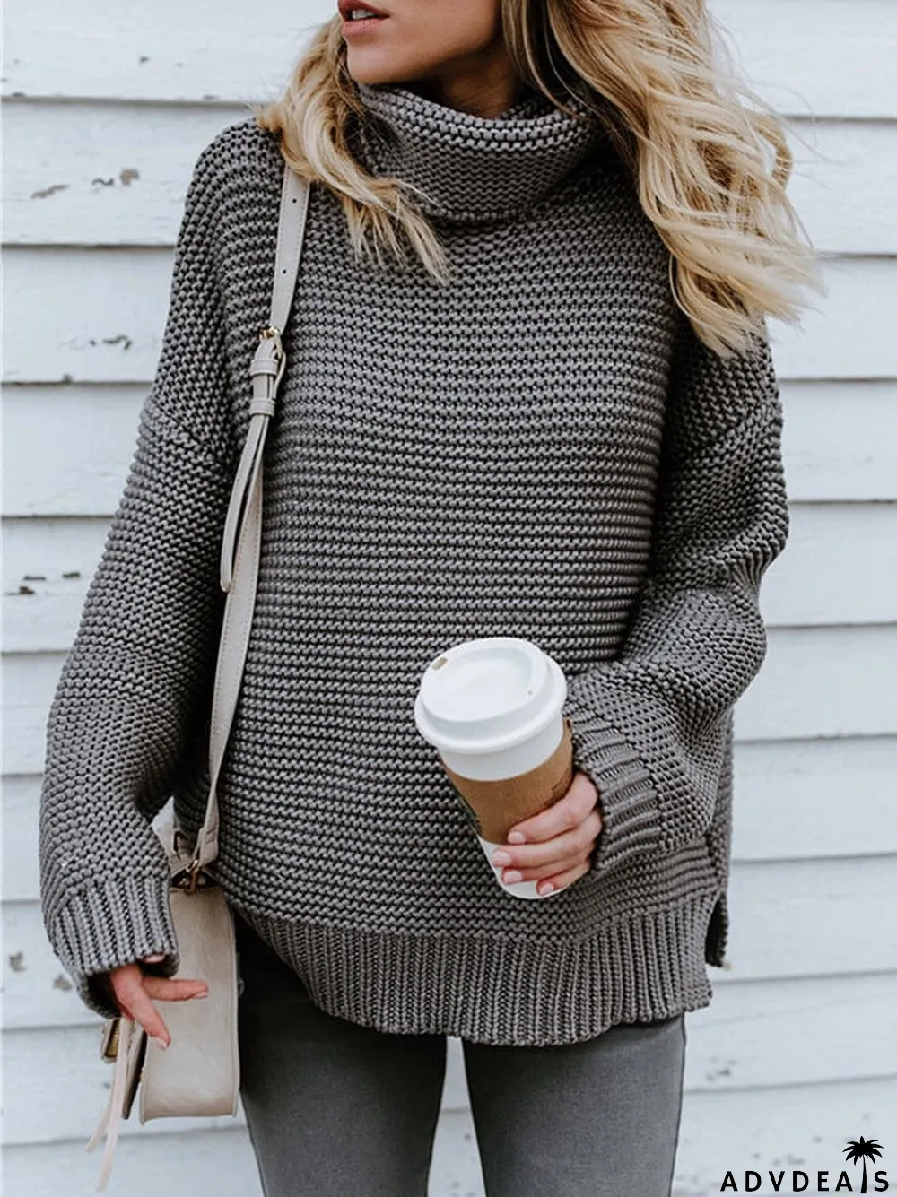 women's turtleneck casual sweater
