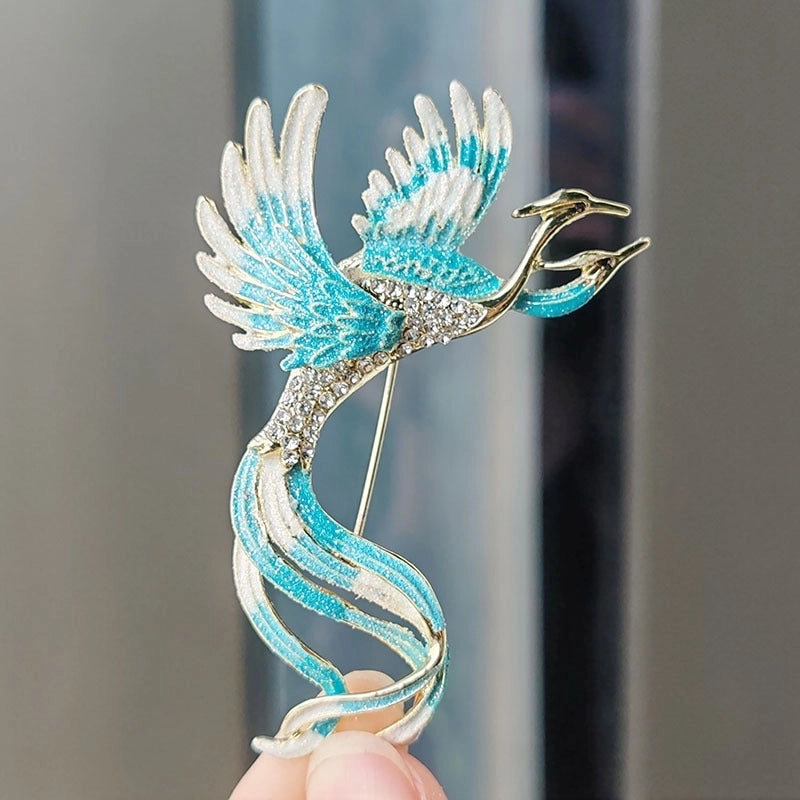 Chinoiserie Retro Ethnic Style Pin Phoenix Alloy Plating Unisex Brooches