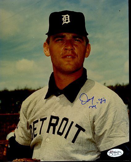 Denny Mclain Signed Jsa Cert Sticker 8x10 Photo Poster painting Authentic Autograph