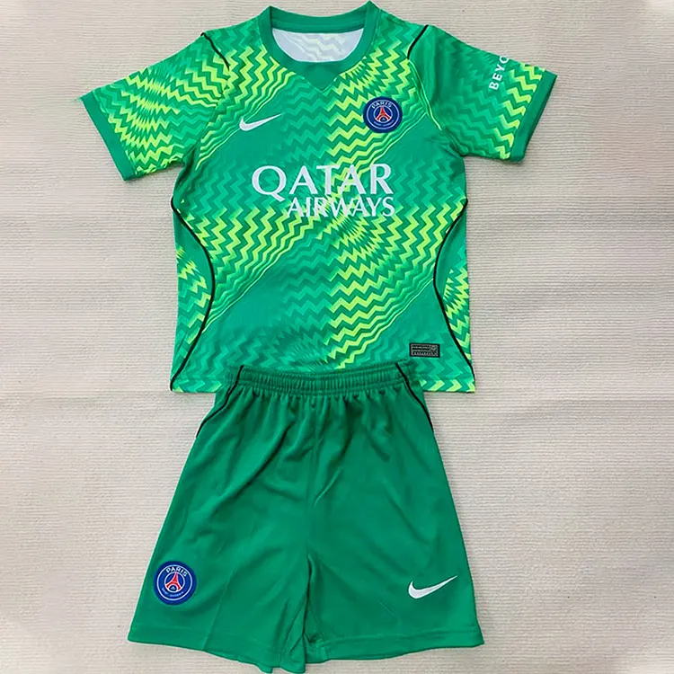 Kids PSG 26/27 Green GK Jersey 1:1 Thai Quality