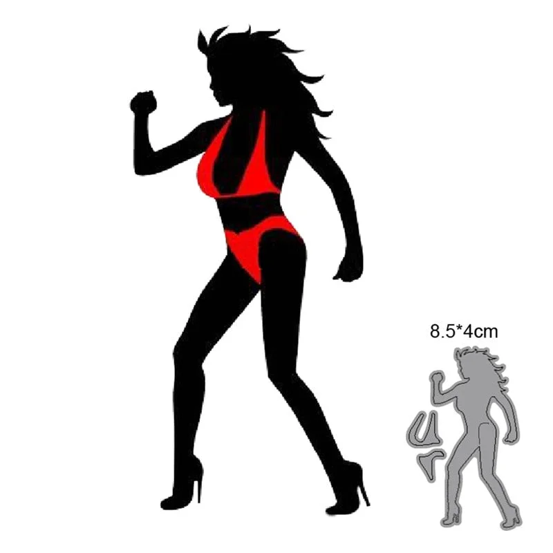 Cutting Dies Woman Makeup Metal Cutting Dies Cut Die Mold Decoration Scrapbook Paper Craft Knife Mould Blade Punch Stencils Dies