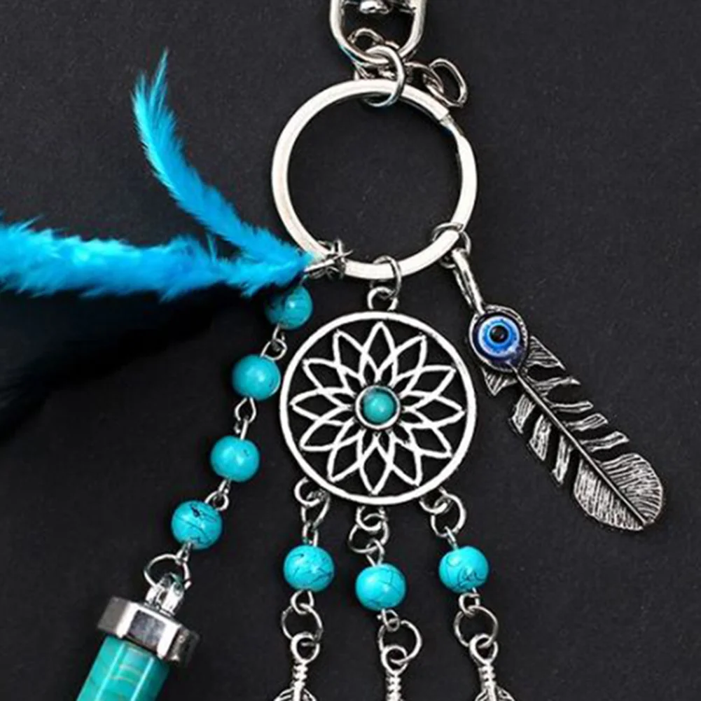 Alloy Aesthetic Key Chain with Tassel Bag Pendant for Women Car Key Purse Wallet