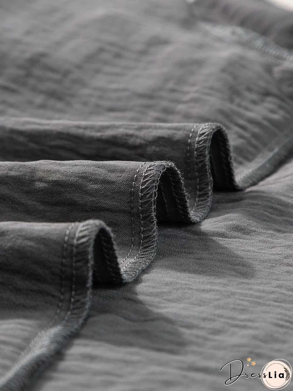 Dark Grey Ruffled Short Sleeve Plus Size Top