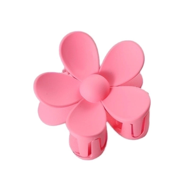 Minimalist Flower Plastic Stoving Varnish Hair Claws 1 Piece
