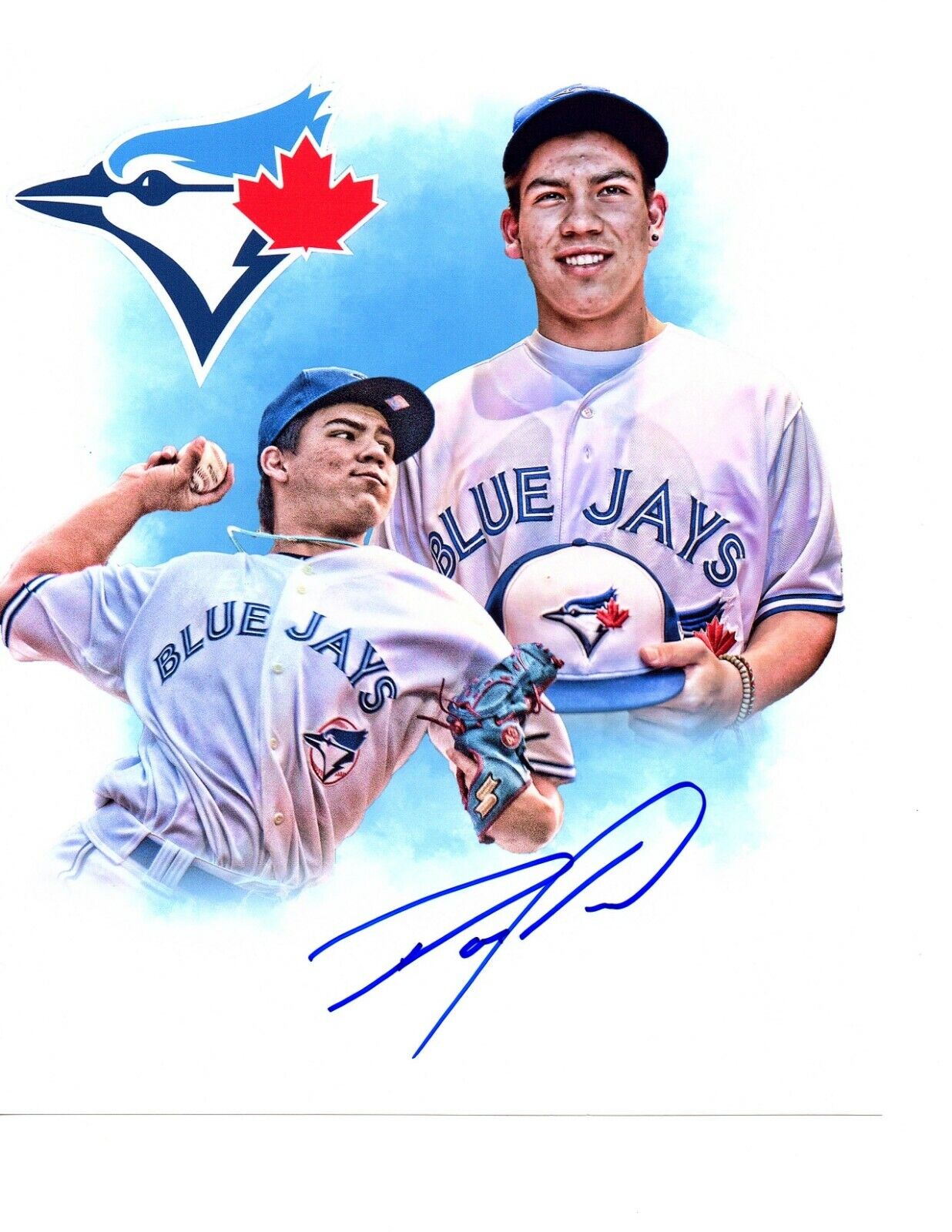 Eric Pardinho autograph Signed 8x10 baseball Photo Poster painting 2019 Toronto Blue Jays b