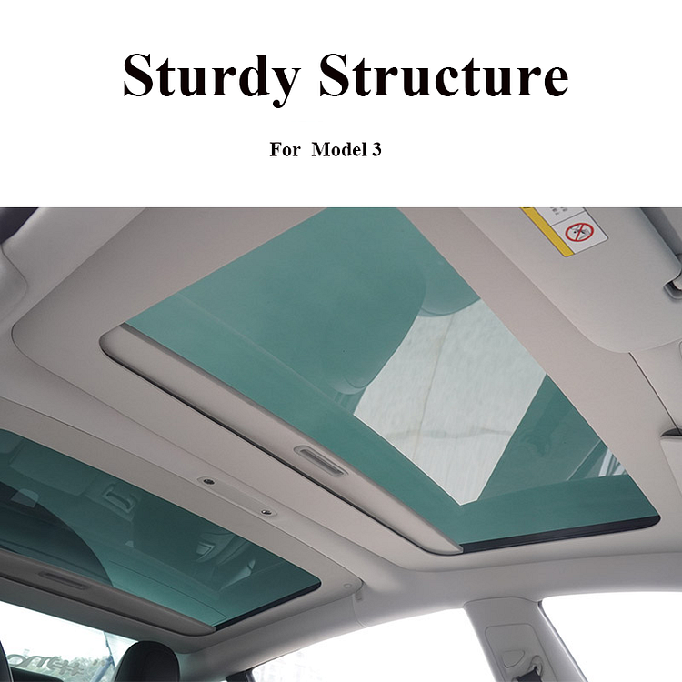 Model Y Retractable Glass Roof Sunshad Push-Pull Sun Shade