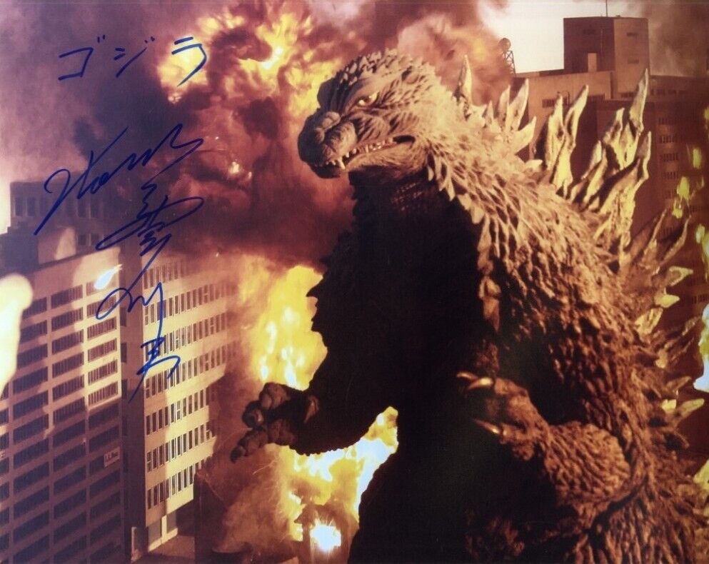 Tsutomu Kitagawa signed GODZILLA v MECHAGODZILLA 14x11 Photo Poster painting