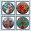 4pcs Diamond Painting -DIY Round Drill Christmas Atmosphere