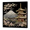 (30x30cm)DIY Landmark Pearl Painting Art With Inner Frame Handmade Pearl Material Art Kit Living Room Decor(Mount Fuji)