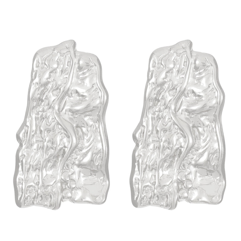 1 Pair Basic Modern Style Classic Style Geometric Plating Pleated Titanium Steel Ear Studs