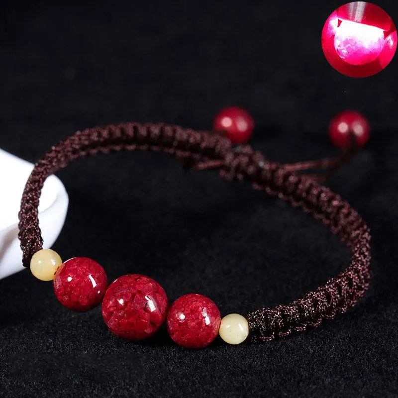 Cinnabar Blessing Red String Bracelet For Kids