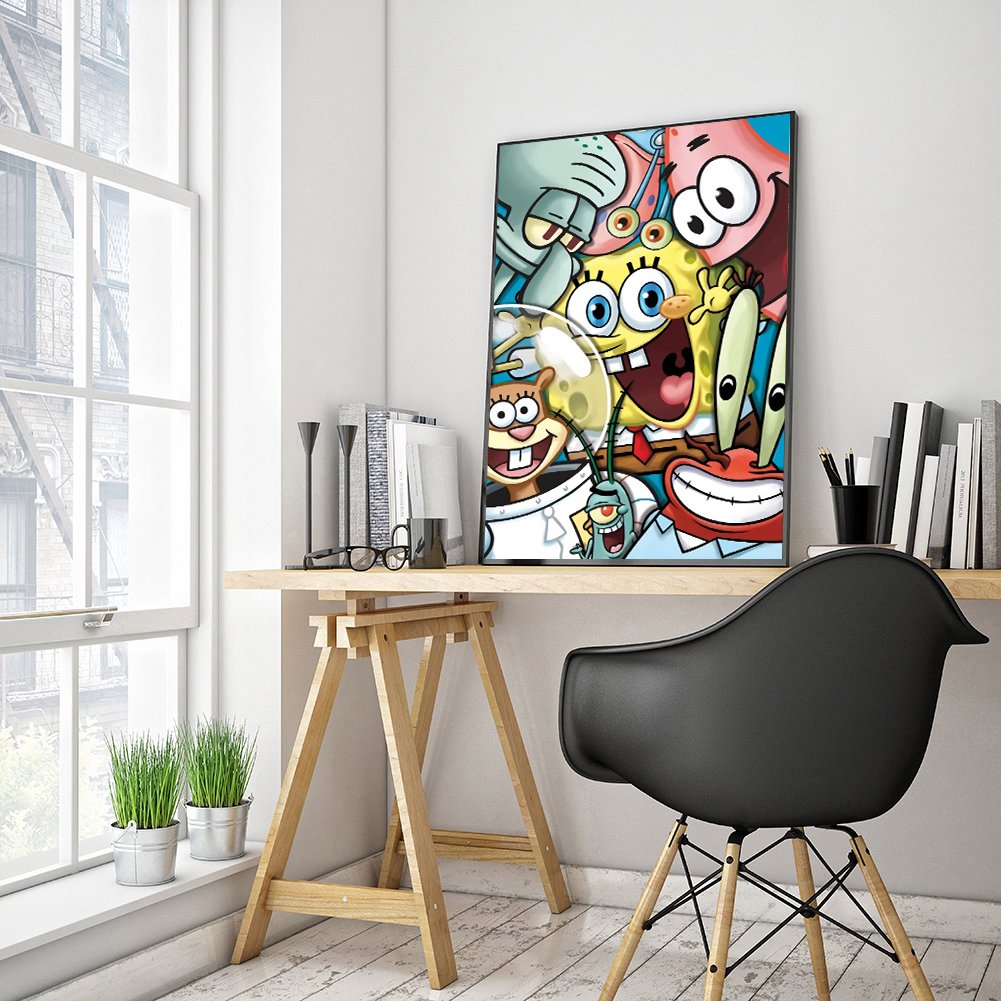 Cartoon Spongebob full round or square drill diamond painting