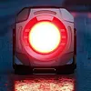 COB LED Outdoor Work Light USB Rechargeable Flashlight for Car Repair (Black)