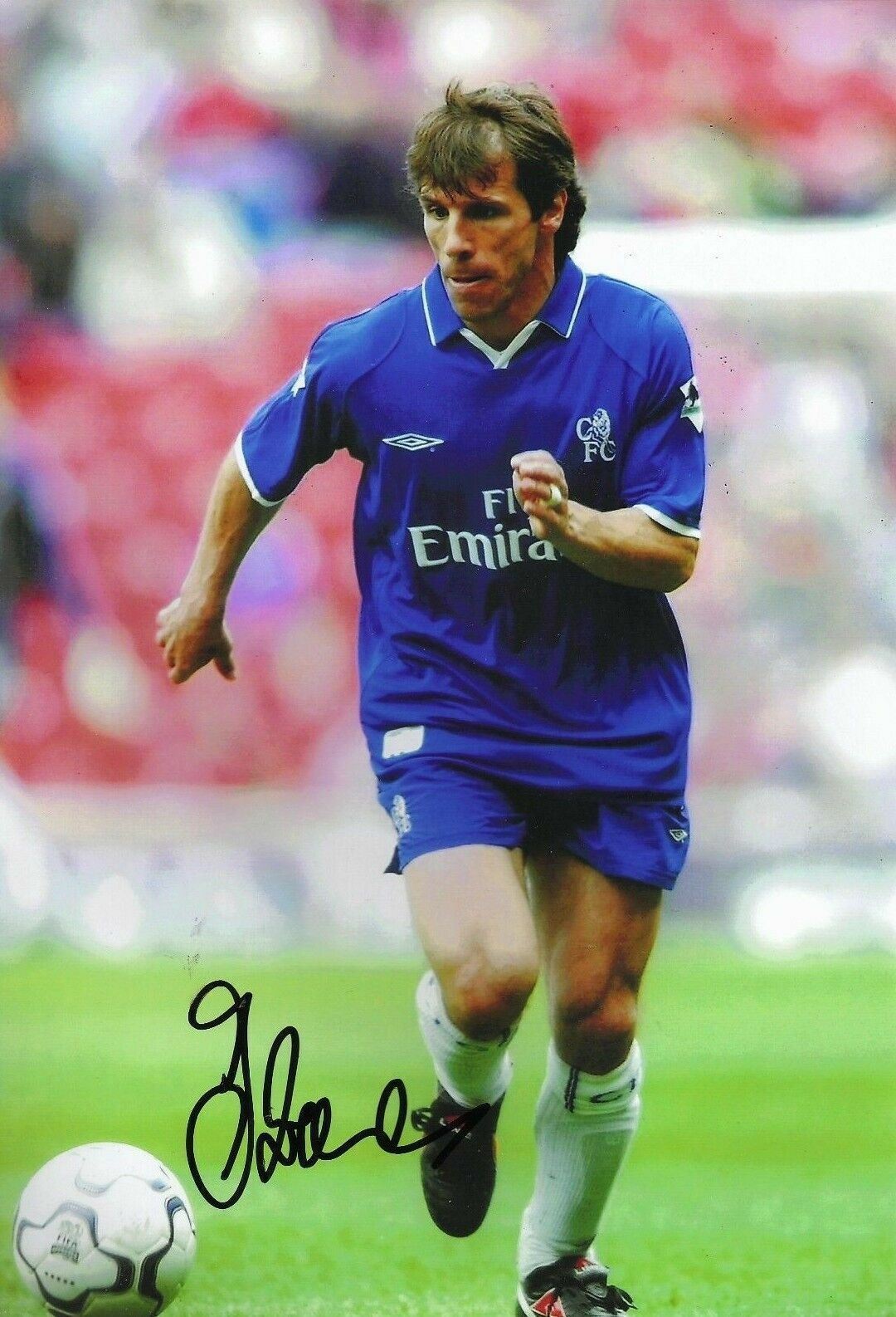 Gianfranco Zola Signed 12X8 Photo Poster painting Chelsea FC Autograph AFTAL COA (1767)