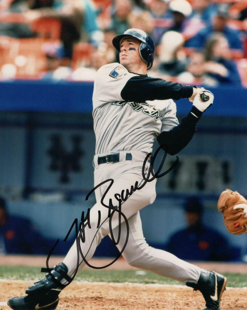 JEFF BAGWELL SIGNED AUTOGRAPH 8x10 Photo Poster painting - ASTROS SLUGGER, HOF, FULL SIGNATURE