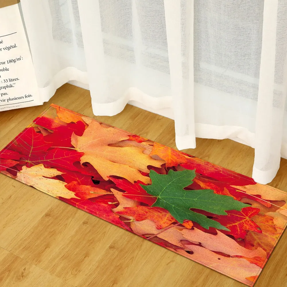 Kitchen Carpet Home Bedroom Entrance Doormat Hallway Balcony  Floor Mat Landscape Pattern Bathroom Non-Slip Water Absorption Rug