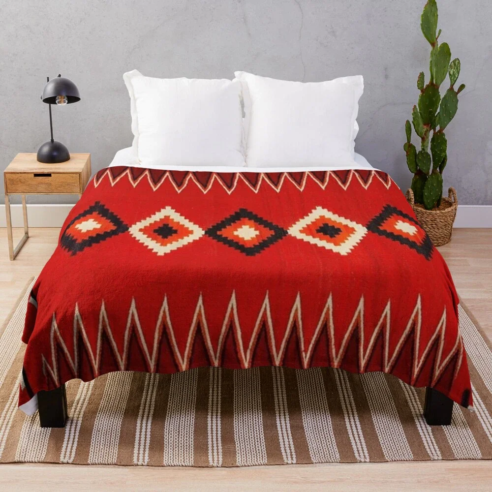 Athvotar of Original Throws Blanket 1890 Retro Blanket with Navajo Saddle, Soft Flannel Bed Blankets Warm Lightweight Fleece Blanket