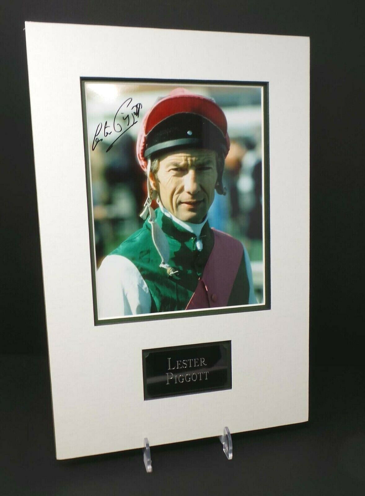 Lester PIGGOTT Champion Jockey Signed Mounted 10x8 Photo Poster painting Display 2 AFTAL RD COA