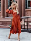 Elastic Waist Patchwork Mori Female Big Hem Dress Evening Dress