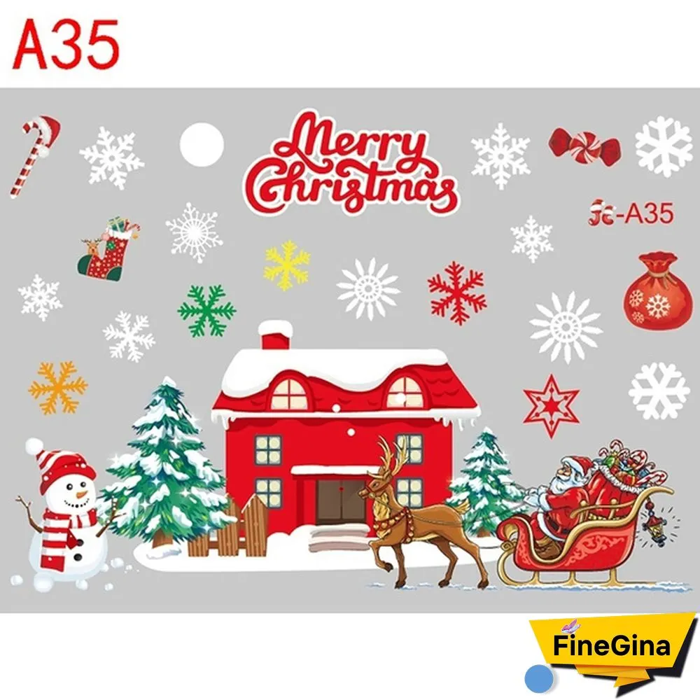 Christmas Decoration Glueless Static Window Sticker