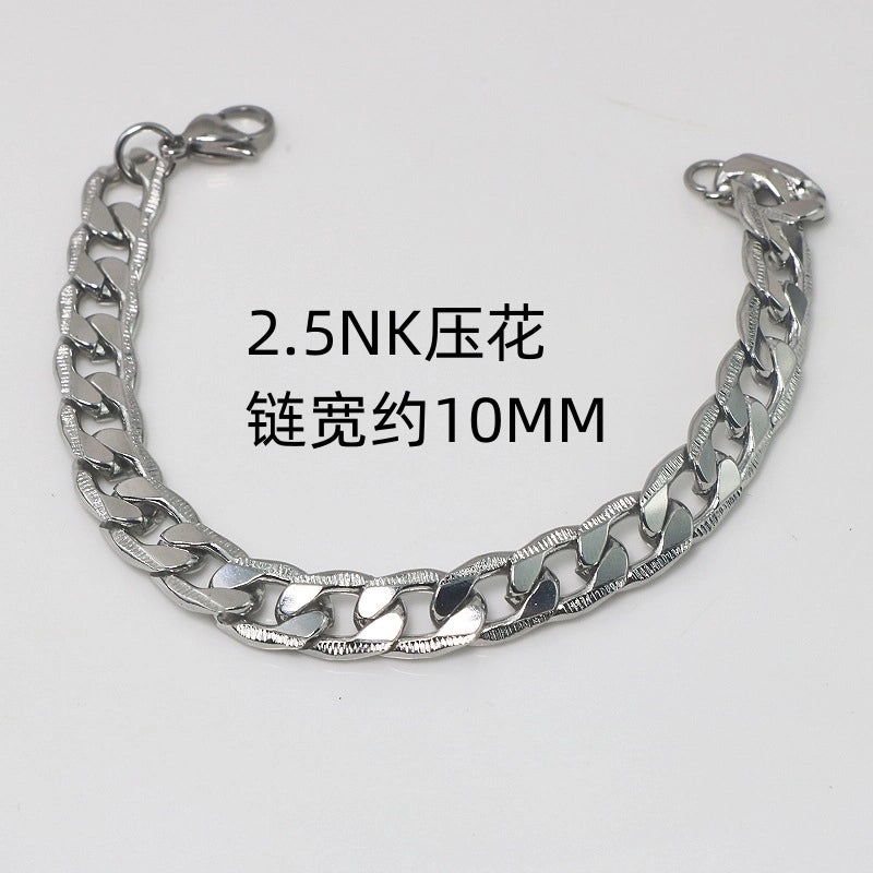 Hip-hop Solid Color Stainless Steel Plating Bracelets 1 Piece