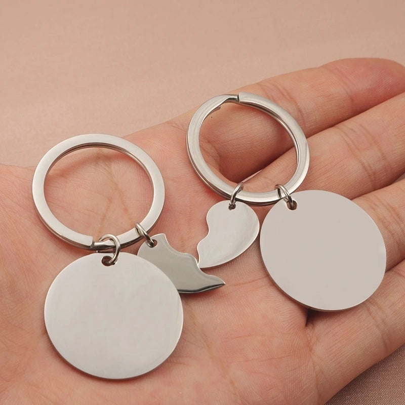 Minimalist Classic Style Solid Color Titanium Steel Unisex Bag Pendant Keychain