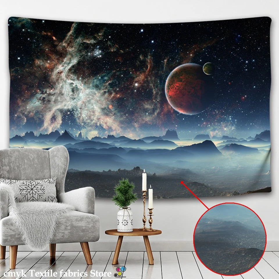 Tapestry psychedelic pattern yoga throw beach throw carpet Hippie Home Decor Wall Tapestry Blanket Galaxy Hanging Wall Tapestry