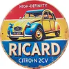 Ricard - Plaques rondes en m&eacute;tal(30*30cm)