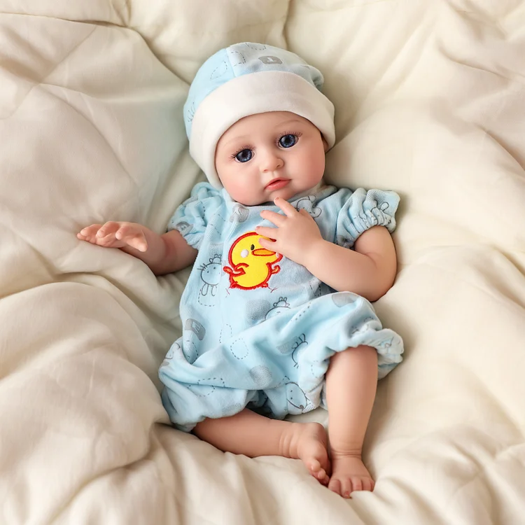 Babeside Petr 16" Realistic Silicone Quiet Baby Little Infant Boy Retaining Pacifier