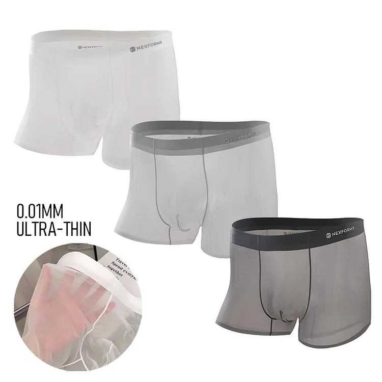 🔥Hot Sale Promotion 49% OFF🎁Summer Comfort Men's Ultra-Thin Cooling Boxer Briefs Lightweight Microfiber Underwear Breathable No-Show Design ( 💥 3 PACK ) 