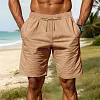 Men's Vintage Linen Casual Beach Vacation Shorts by Inlyline