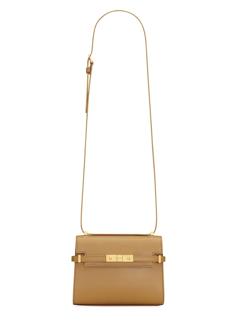 Saint Laurent Manhattan Mini Crossbody Bag In Box Leather