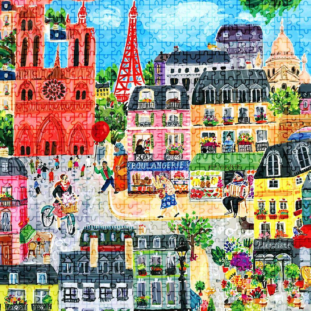 

1000pcs DIY Happy City Puzzle Educational Learning Assembling Jigsaw Toys, 501 Original