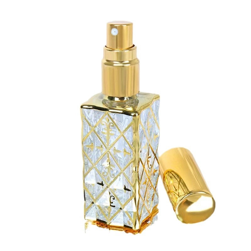 Perfume Bottling 12ML Electroplating Portable Sample Spray Bottle High-grade Fine Empty Bottle Glass Press Bottle