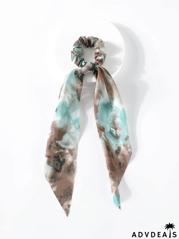 Tie Dye Pattern Scrunchie Scarf