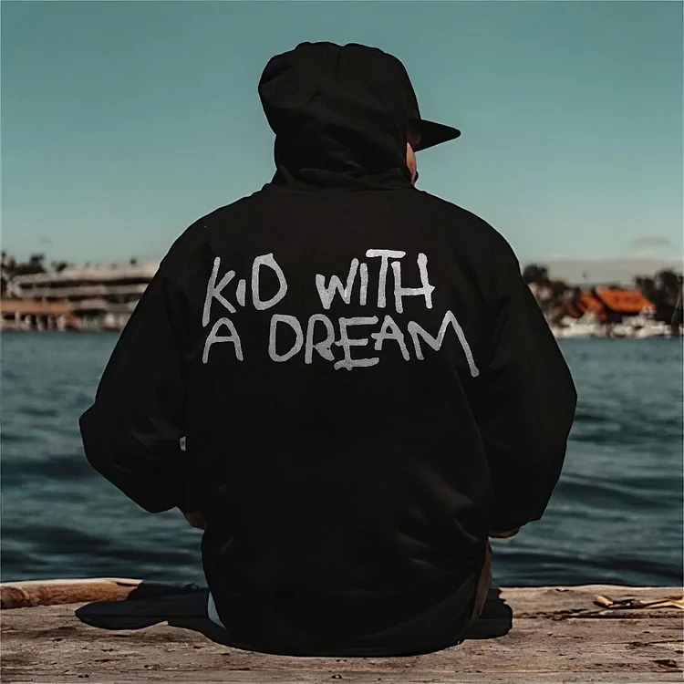 Kid With A Dream Print Hoodie