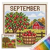 Stamped Cross Stitch Kit for Adults Rural Landscape 14CT tapestrymarket