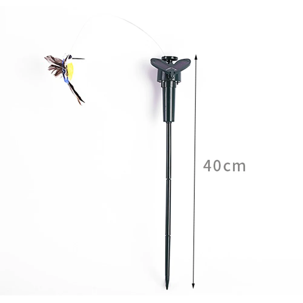 Solar Powered Artificial Flying Lawn Stakes Yard Art Ornament (Hummingbird)